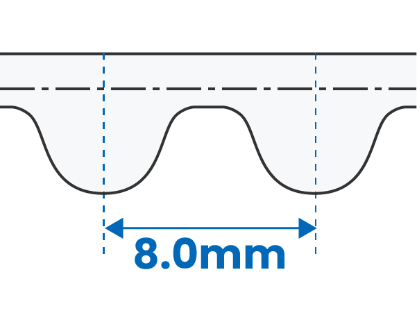 Hồ sơ răng arc (8.0mm)